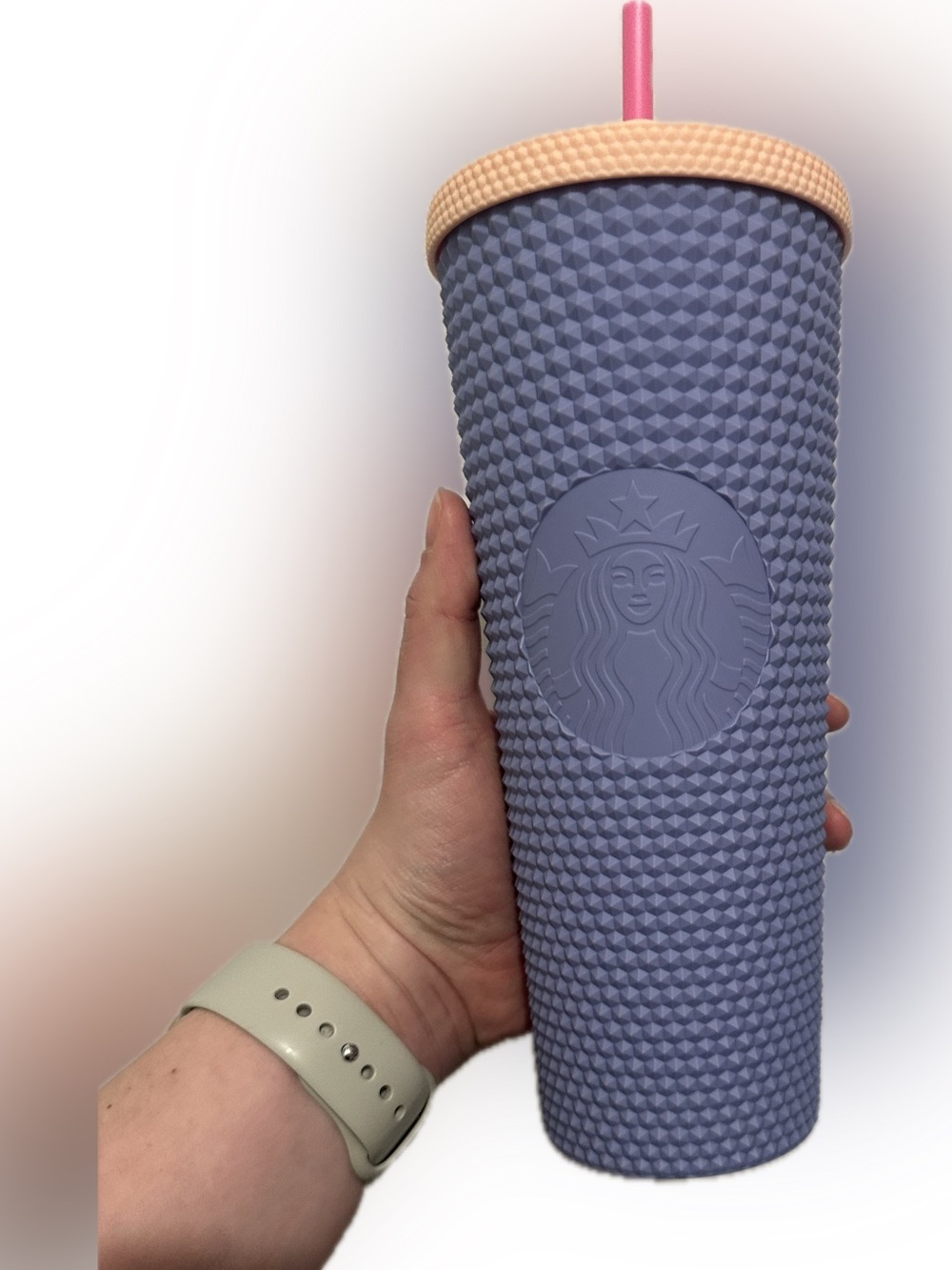 Starbucks Mexico Studded Tumbler - Lavender with Peach Lid & Pink Straw - Eeyore